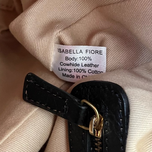 Isabella Fiore Sadie Black Embossed Leather Bag - Picture 7 of 14